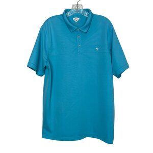 Callaway Golf Polo Shirt Mens Large Blue Sumer Activewear